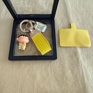 Yellow Keychain with Character Charm